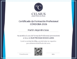 Certificado Cursos Celsius